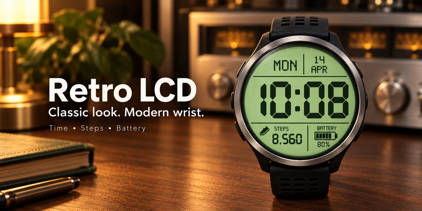 Retro LCD on a watch
